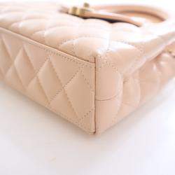 Pre Owned حقيبة تسوق شانيل كيلي جلد عجل متجعد نانو