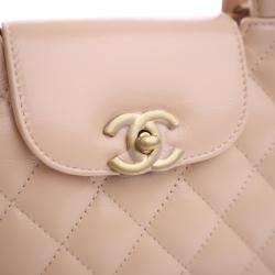 Pre Owned حقيبة تسوق شانيل كيلي جلد عجل متجعد نانو