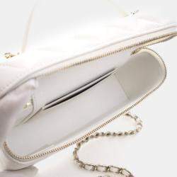 مملوكة مسبقًا حقيبة شانيل كافيار فانتي توب هاندل نحيفة مع سلسلة