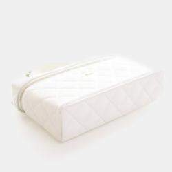 مملوكة مسبقًا حقيبة شانيل كافيار فانتي توب هاندل نحيفة مع سلسلة