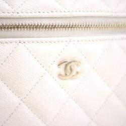 مملوكة مسبقًا حقيبة شانيل كافيار فانتي توب هاندل نحيفة مع سلسلة