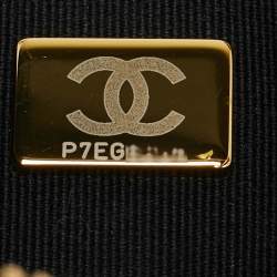 Pre Owned Chanel Coco Black Quilted Leather Chain Clutch