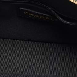 Pre Owned Chanel Coco Black Quilted Leather Chain Clutch