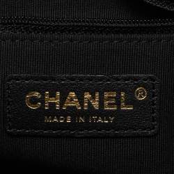 Pre Owned Chanel Coco Black Quilted Leather Chain Clutch