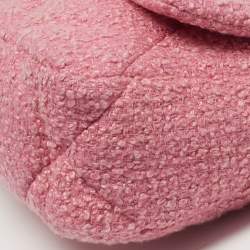 Pre Owned حقيبة شانيل قلاب صغيرة 19 مبطنة تويد زهري