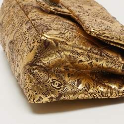 مملوكة مسبقًا Chanel 2.55 Reissue 225 Gold Brocade Lace Painted Quilted Leather Flap Bag