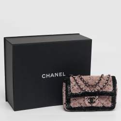 مملوكة مسبقًا Chanel Classic Single Flap Small Pink/Black Sequin Shoulder Bag