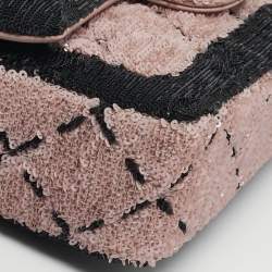 مملوكة مسبقًا Chanel Classic Single Flap Small Pink/Black Sequin Shoulder Bag