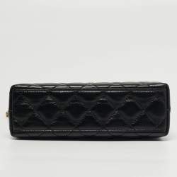 Pre Owned حقيبة شانيل نانو كيلي شوبر جلد أبيض مبطن