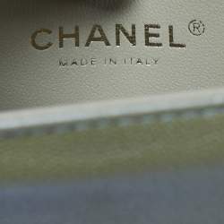 Pre Owned Chanel Boy Small Green Quilted Caviar Leather Messenger Bag