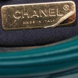 Pre Owned Chanel CC Mania Camera Case Green Leather Waist Bag