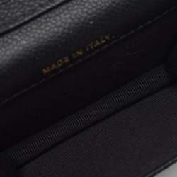 Pre Owned Chanel Classic Micro Black Quilted Caviar Leather CC Flap Bag