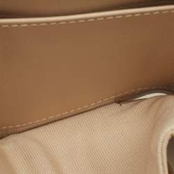 Pre Owned Chanel 19 Beige Quilted Leather Trifold Wallet