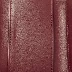 Pre Owned Chanel 19 Burgundy Quilted Leather Trifold Wallet