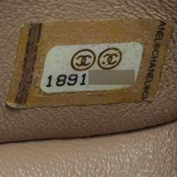 Pre Owned حقيبة شانيل مبطن جلد براءات مزدوجة قلاب كلاسيك جمبو بيج