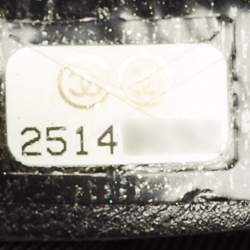 Pre Owned Chanel Boy Medium Black Chevron Caviar Leather Pouch