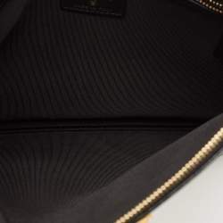 Pre Owned Chanel Boy Medium Black Chevron Caviar Leather Pouch