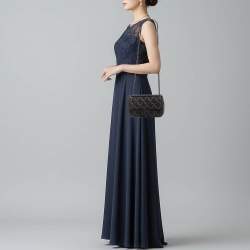 Pre Owned Chanel Small Studded Black Quilted Leather Flap Bag