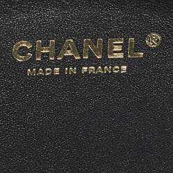 مملوكة مسبقًا Chanel La Pausa Black Chevron Leather Chain Clutch