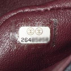 Pre Owned Chanel Classic Double Flap Medium Black Chevron Caviar Leather Shoulder Bag