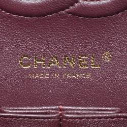 Pre Owned Chanel Classic Double Flap Medium Black Chevron Caviar Leather Shoulder Bag