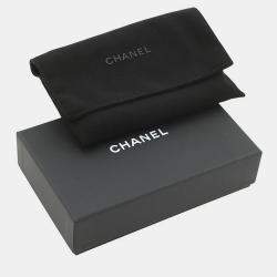 Pre Owned محفظة شانيل عملات بجيب بسحاب من جلد الحمل الأسود المبطن كلاسيك ماتيلسيه
