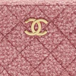 مملوكة مسبقًا حقيبة شانيل CC فيليجري فايتي جلد أسود/ أزرق كحلي صغيرة مبطنة