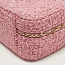 مملوكة مسبقًا حقيبة شانيل CC فيليجري فايتي جلد أسود/ أزرق كحلي صغيرة مبطنة