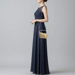 مملوكة مسبقًا Chanel CC Gold Quilted Caviar Leather Hobo