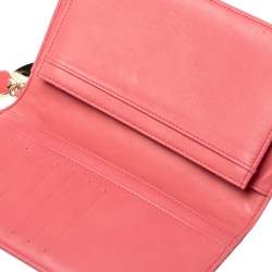 Chanel Pink Leather Porte Bonheur Bifold Wallet