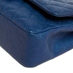 Pre Owned Chanel Iridescent Caviar Quilted Leather Medium Classic Double Flap Bag