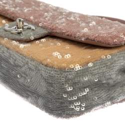Pre Owned Chanel Multicolor Sequin Flap Bag