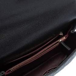 Pre Owned Chanel Black Caviar Leather Maxi Coco Top Handle Bag