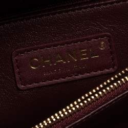 Pre Owned Chanel Black Caviar Leather Maxi Coco Top Handle Bag