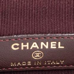 Pre Owned Chanel Black Quilted Leather Small Vanity with Chain