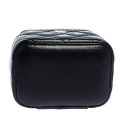 Pre Owned Chanel Black Quilted Leather Small Vanity with Chain