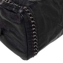 Pre Owned Chanel Black Leather CC Chain Around Bowling Bag
