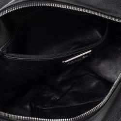 Pre Owned Chanel Black Leather CC Chain Around Bowling Bag
