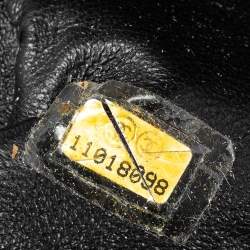 Pre Owned Chanel Black Leather CC Chain Around Bowling Bag