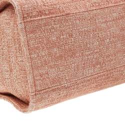 مملوكة مسبقًا Chanel Bronze/White Woven Canvas And Raffia Large Deauville Bag
