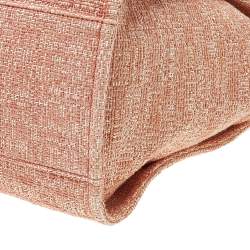 مملوكة مسبقًا Chanel Bronze/White Woven Canvas And Raffia Large Deauville Bag