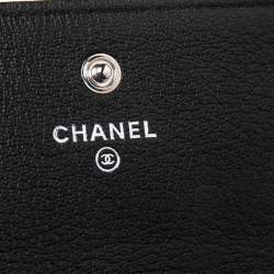 Pre Owned Chanel Black Leather CC L-Gusset Flap Wallet