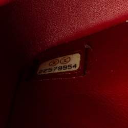 مملوكة مسبقًا Chanel Red Python Leather Jumbo Classic Double Flap Bag