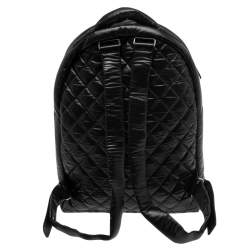 Pre Owned Chanel Black Quilted Nylon Coco Cocoon Backpack