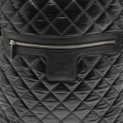 Pre Owned Chanel Black Quilted Nylon Coco Cocoon Backpack