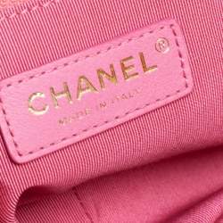 Pre Owned Chanel Yellow Leather Entwined Chain Shoulder Bag 