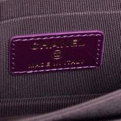 Chanel Pink Iridescent Quilted Leather Classic Wallet on Chain