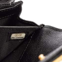 Pre Owned Chanel Black Quilted Caviar Leather Boy Wallet