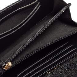 Pre Owned Chanel Black Quilted Caviar Leather Boy Wallet