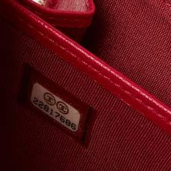 مملوكة مسبقًا محفظة شانيل ميدموزيل جلد مبطنة وردية بسحاب ملتف